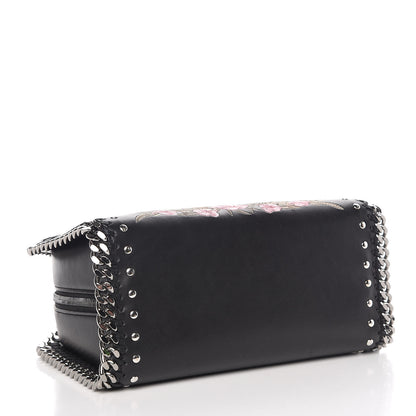 Stella McCartney Eco Alter Nappa Mini Falabella Box Floral Embellished Top Handle Bag Black 4 of 8