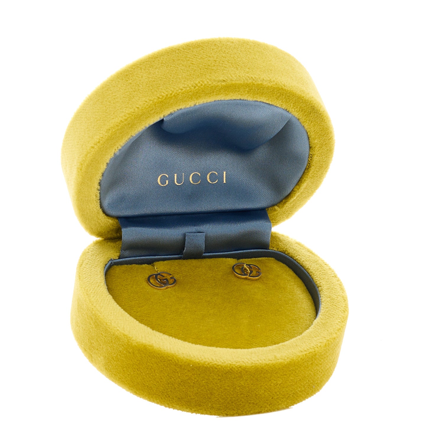 Gucci 18K Yellow Gold Running G Stud Earrings 5 of 5