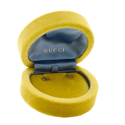 Gucci 18K Yellow Gold Running G Stud Earrings 5 of 5