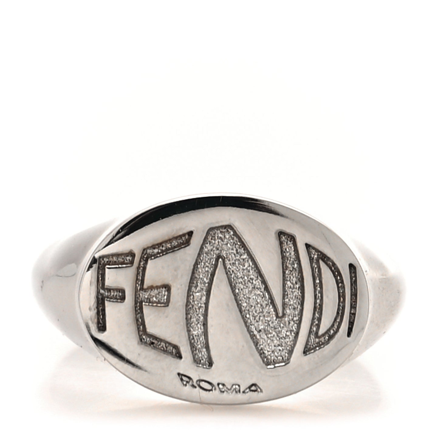 Metal Signature Ring L Silver