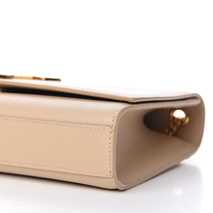 Saint Laurent Grain De Poudre Medium Monogram Kate Satchel Nude Powder 9 of 9