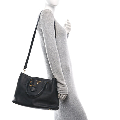 Prada Vitello Daino Shopping Tote Black 2 of 9