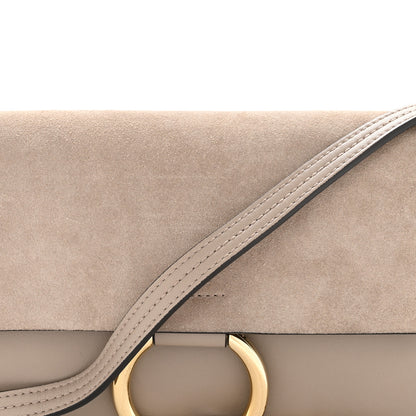 Chloe Suede Calfskin Small Faye Shoulder Bag Motty Grey 8 of 12
