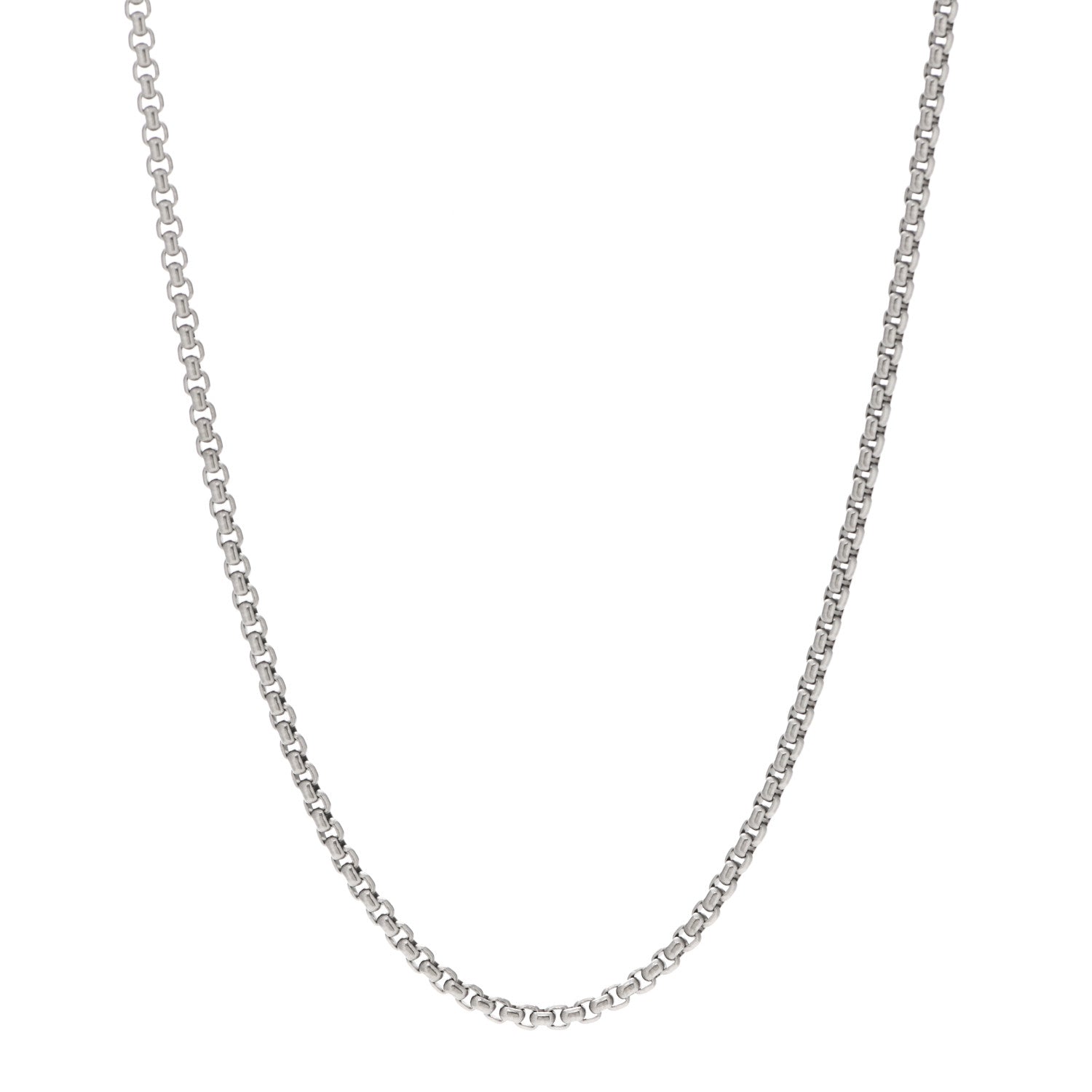 David Yurman Titanium Sterling Silver 2.7mm Medium Box Chain Necklace 22" 1 of 4