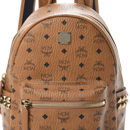 MCM Visetos Small Side Stud Stark Backpack Cognac 8 of 10