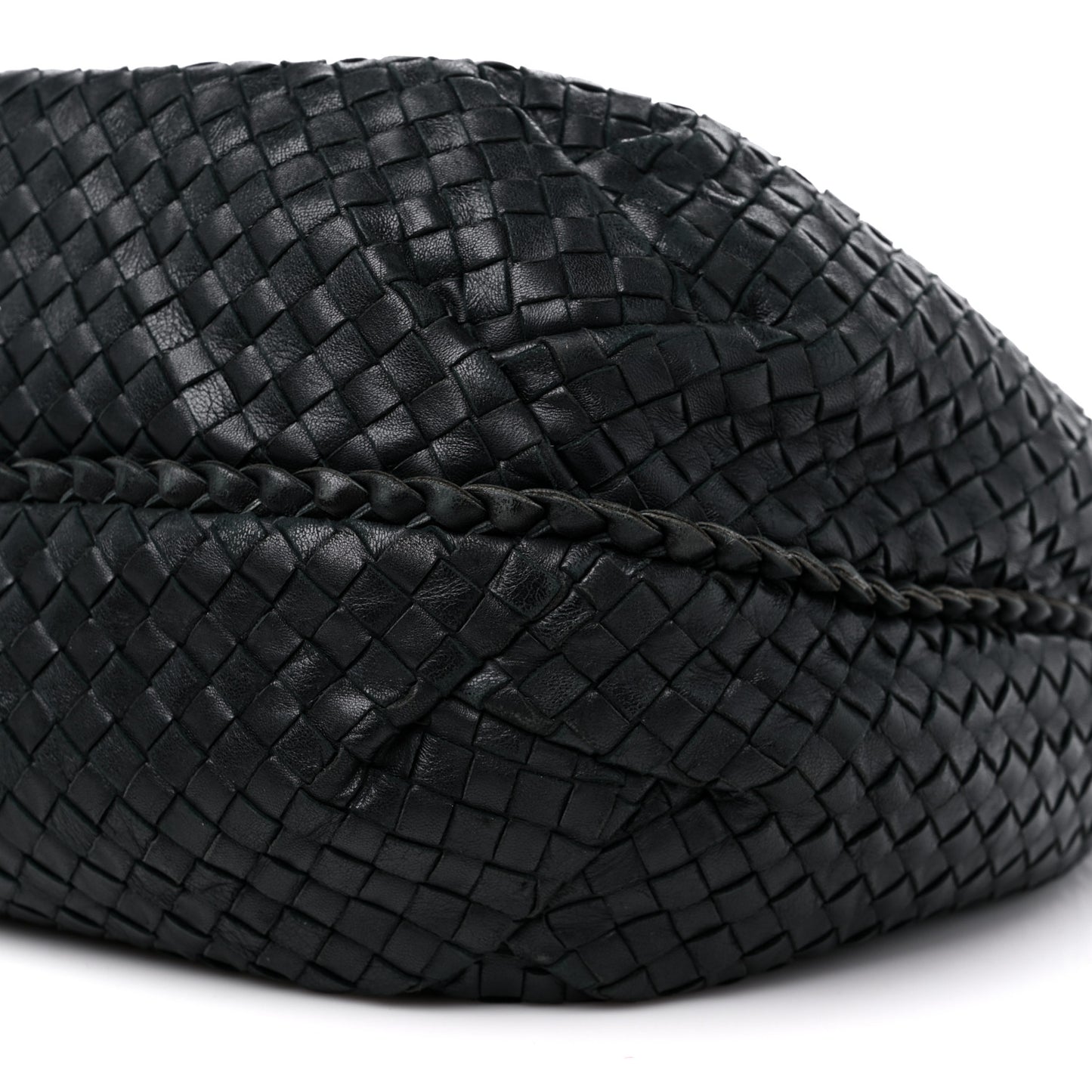 Nappa Intrecciato Large Veneta Hobo Black
