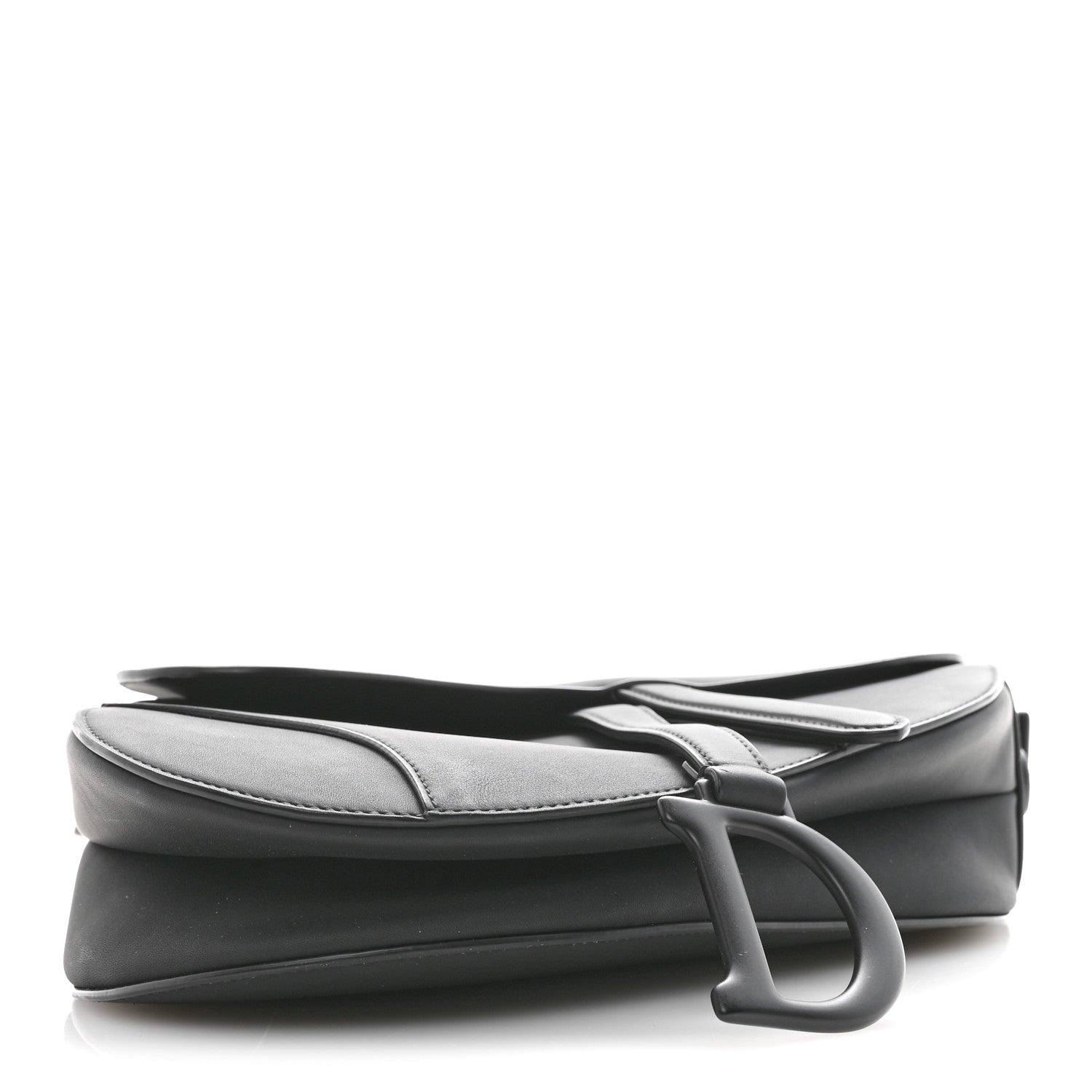 Christian Dior Ultra Matte Calfskin Saddle Bag With Strap Black 4 of 11