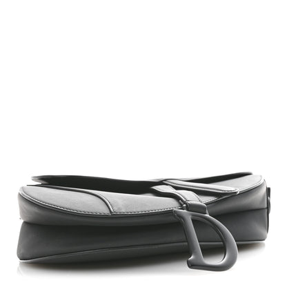 Christian Dior Ultra Matte Calfskin Saddle Bag With Strap Black 4 of 11