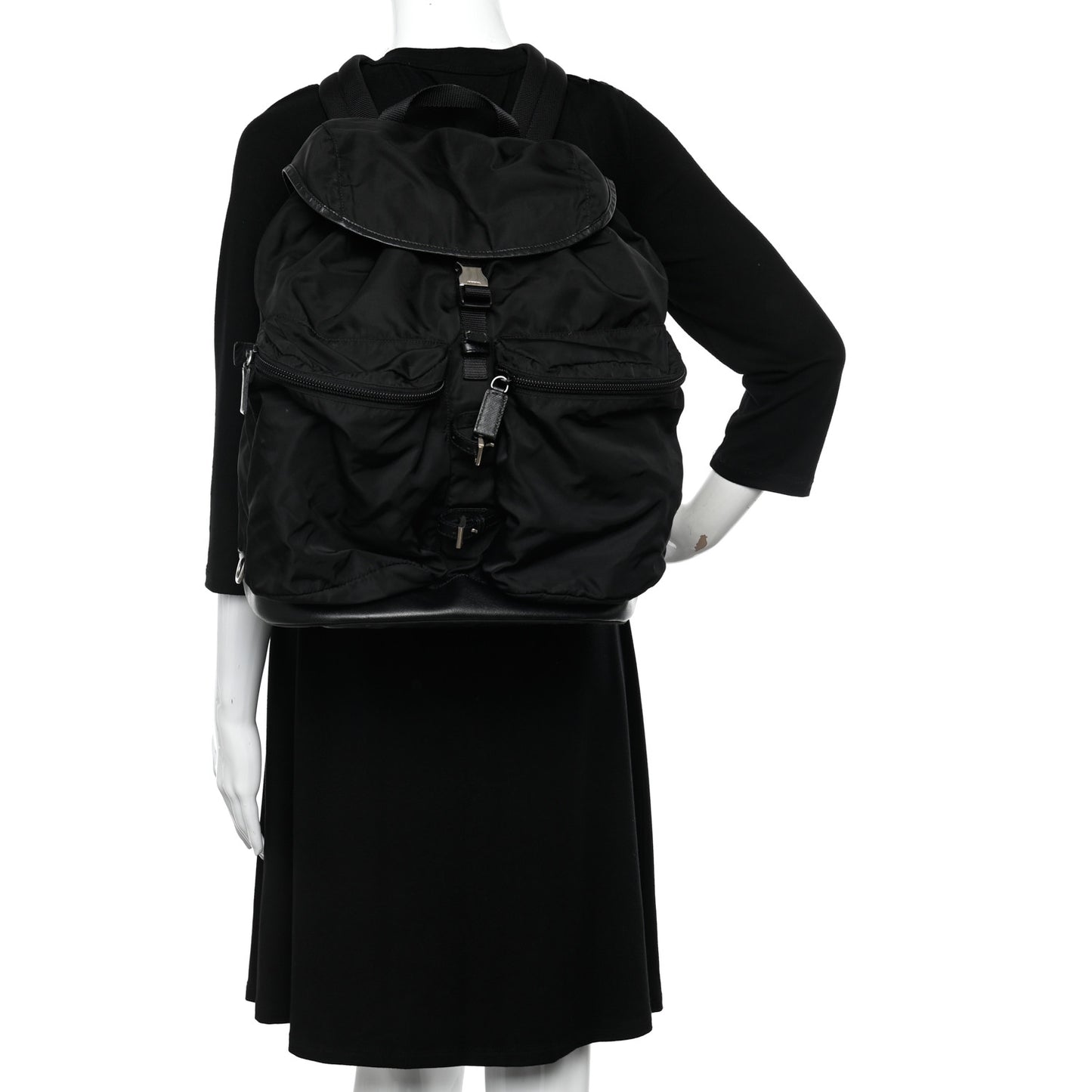 Nylon Viaggio Backpack Black