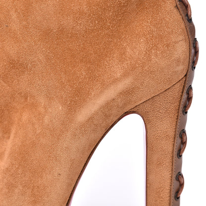 Christian Louboutin Suede Step N Roll 140 Platform Boots 39 Cuir Jaune 9 of 12