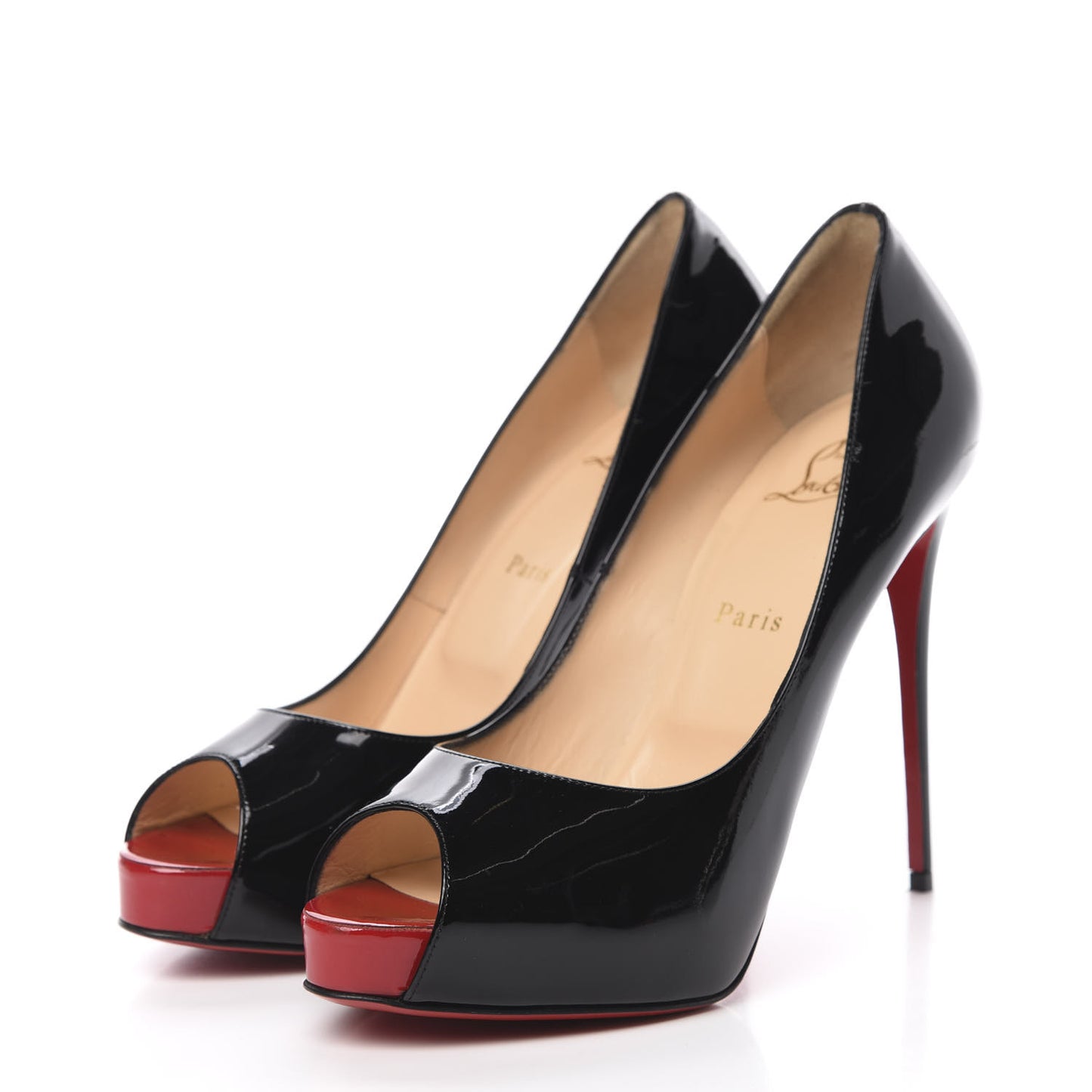 Patent New Very Prive 120 Pumps 40.5 Black Red