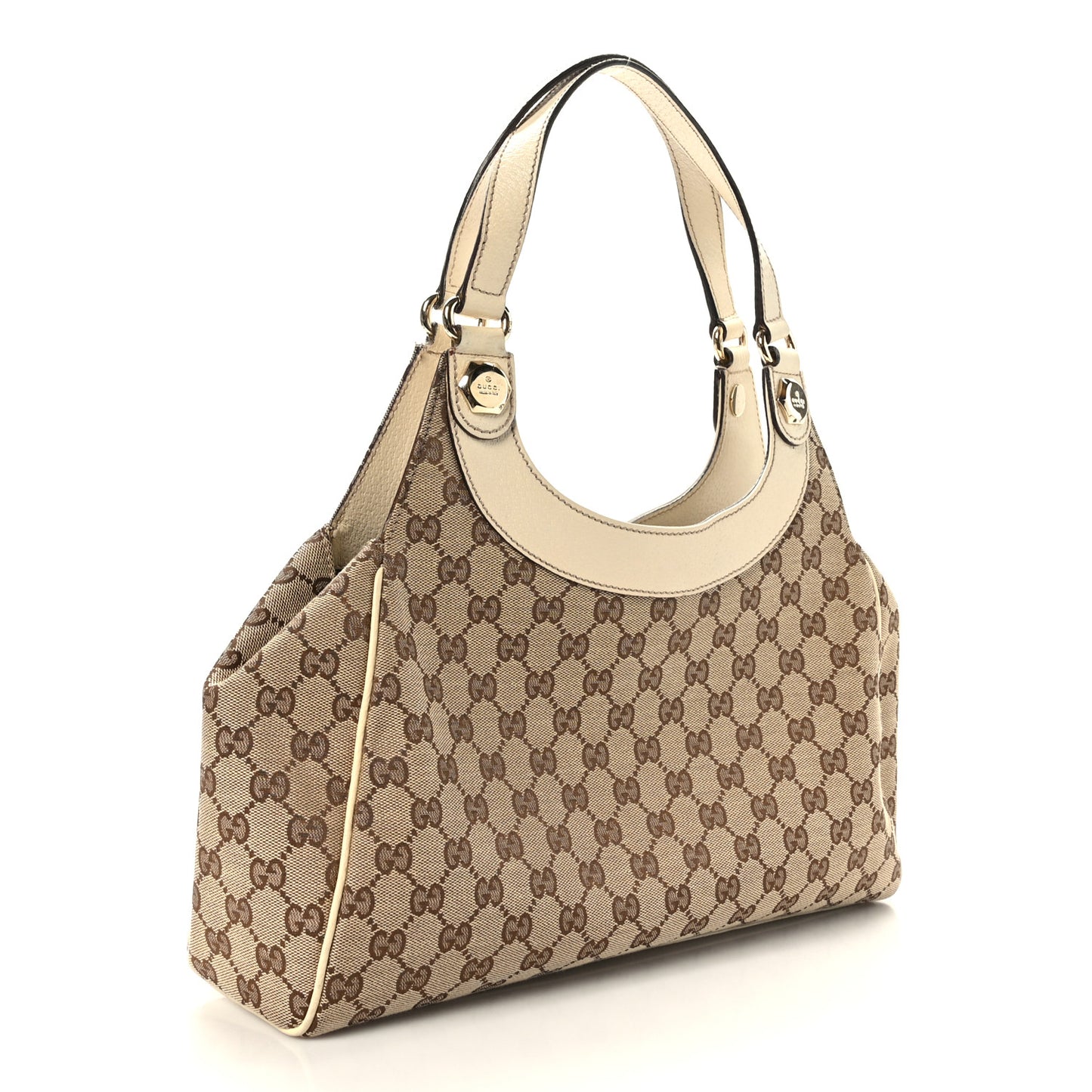 Monogram Medium Charmy Shoulder Bag Off White