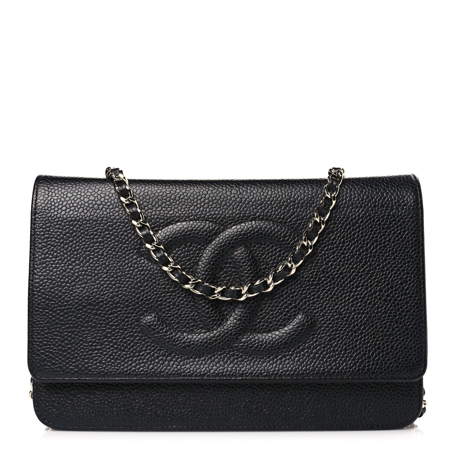 Chanel Caviar Timeless CC Wallet on Chain WOC Black 1 of 10