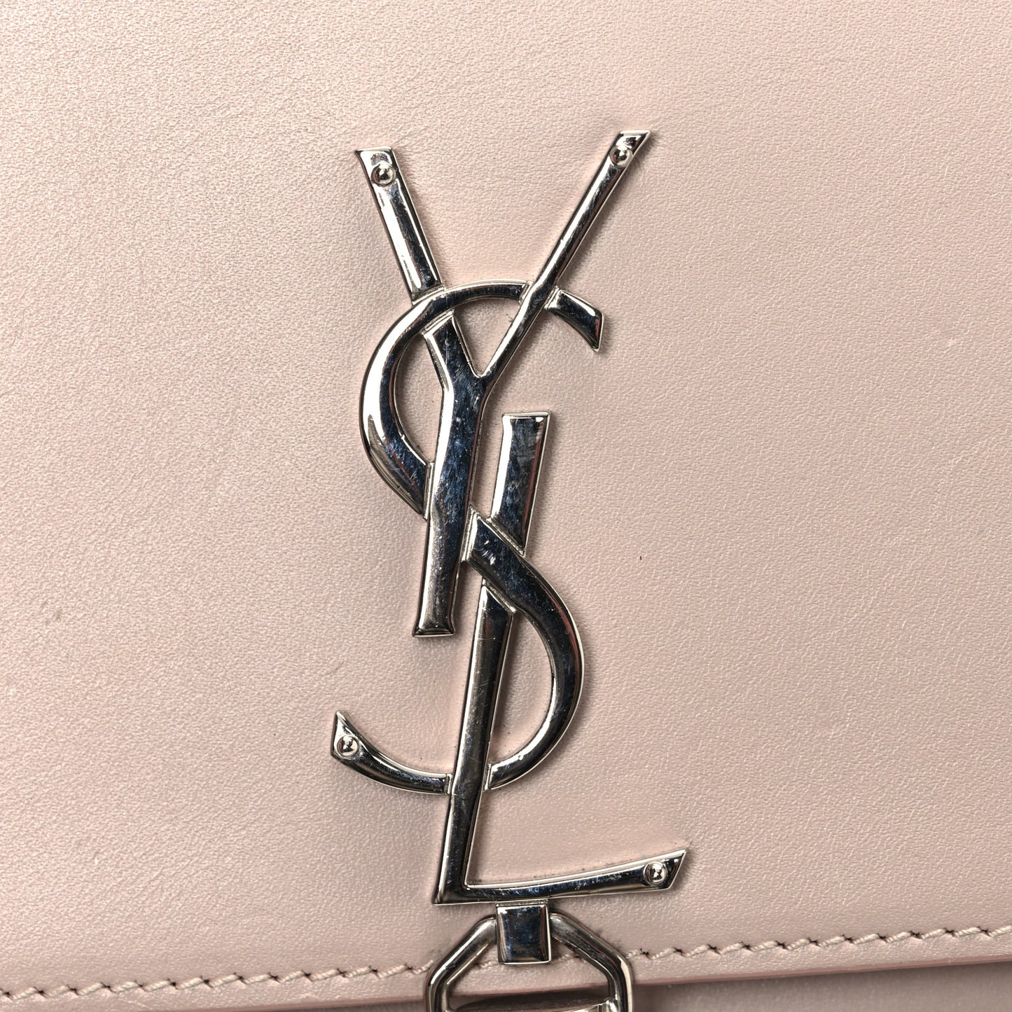 Smooth Calfskin Classic Monogram Kate Tassel Chain Wallet Marble Pink