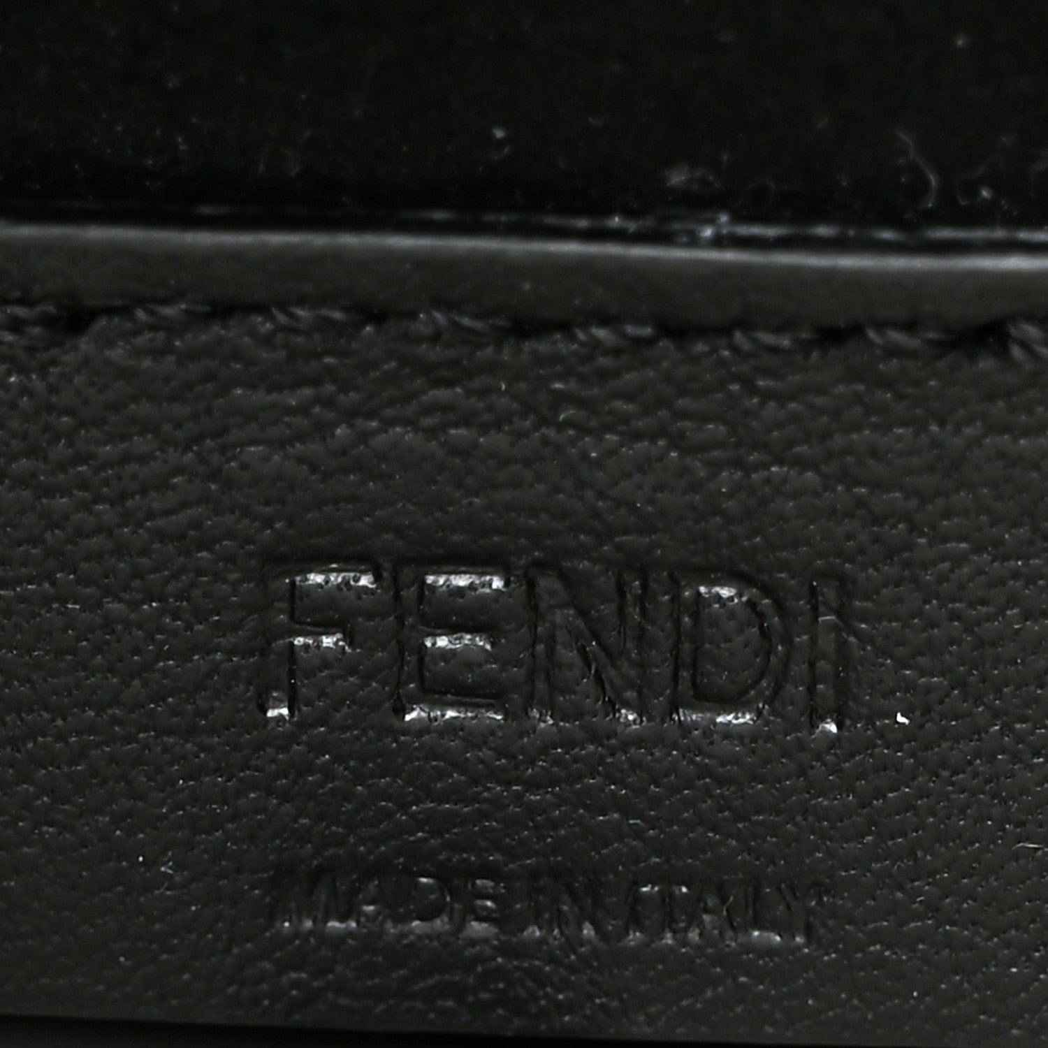 Fendi Vitello Plexiglass FF Embossed Mini Fendi Sunshine Shopper Tote Black 6 of 7