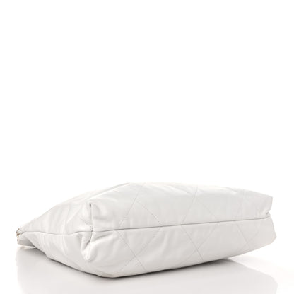 Chanel Shiny Calfskin Quilted Chanel 22 White 5 of 10