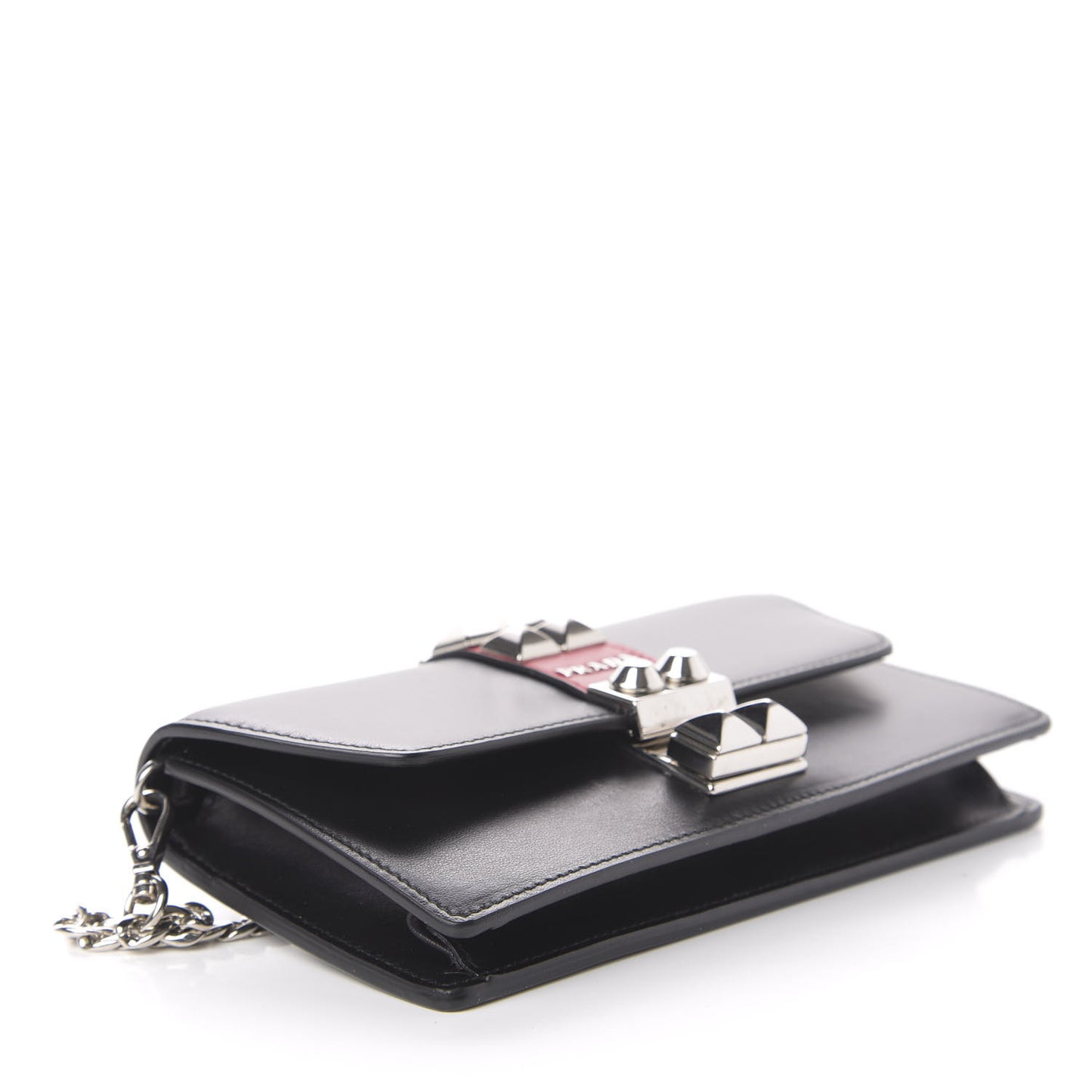 City Calfskin Studded Mini Elektra Crossbody Bag Black Fuoco