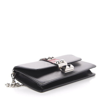 Prada City Calfskin Studded Mini Elektra Crossbody Bag Black Fuoco 4 of 10