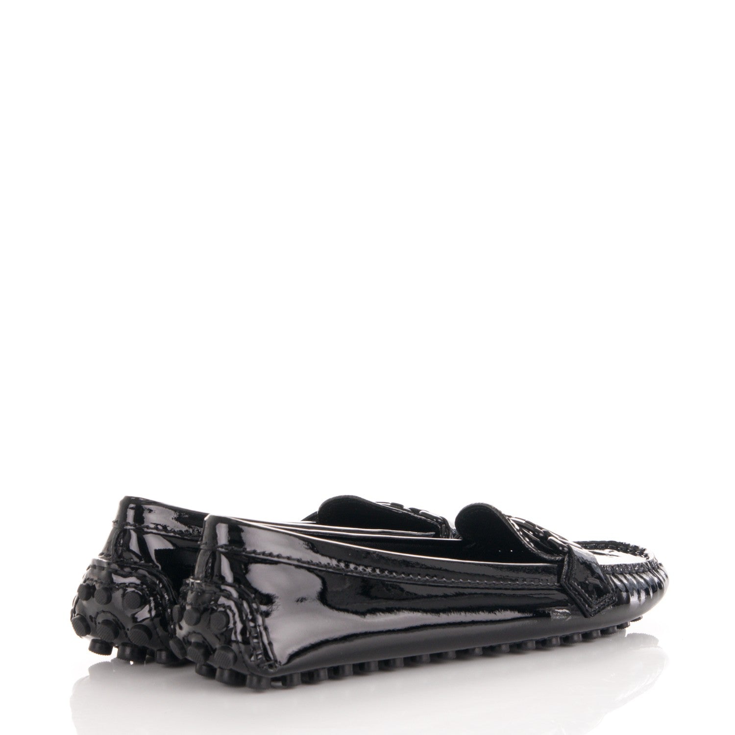 Louis Vuitton Patent Calfskin Oxford Loafers 37 Black 4 of 7