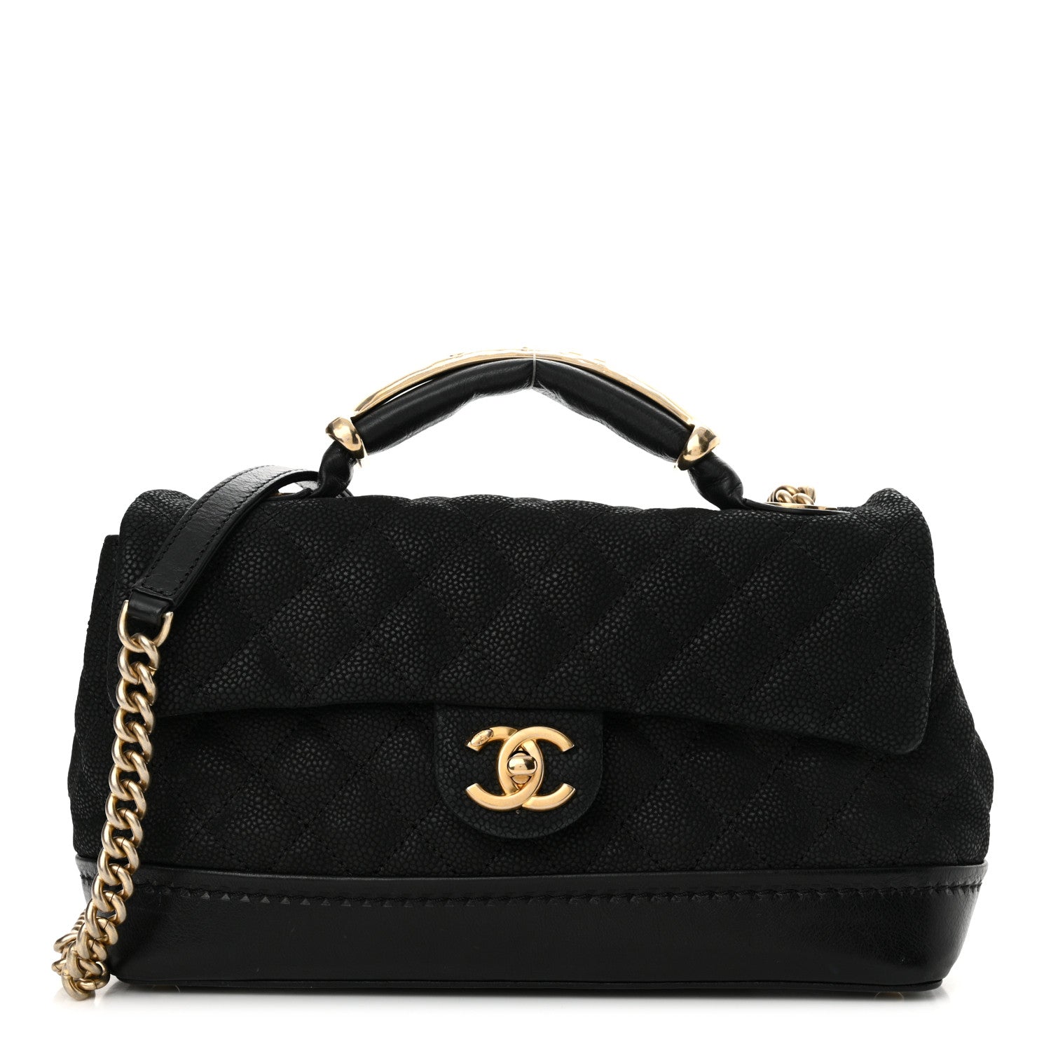 Chanel Iridescent Grained Calfskin Medium Globe Trotter Flap Black 1 of 15