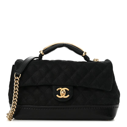 Chanel Iridescent Grained Calfskin Medium Globe Trotter Flap Black 1 of 15