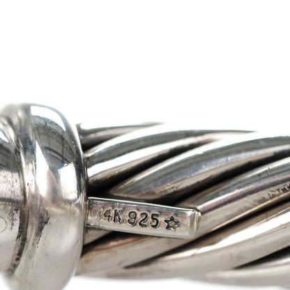 David Yurman Sterling Silver 14K Yellow Gold 10mm Metro Cable Bracelet 4 of 6