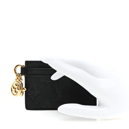 Louis Vuitton Empreinte Monogram LV Charms Card Holder Black 2 of 7