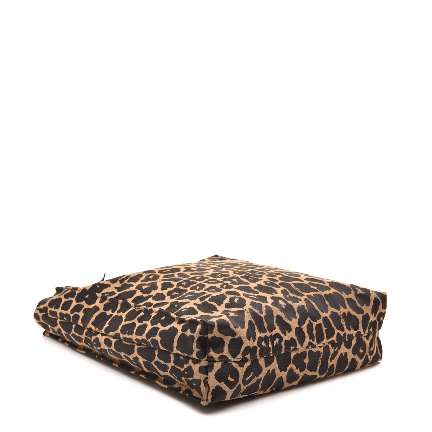 Jacquard Leopard Print Shopping Tote Brown