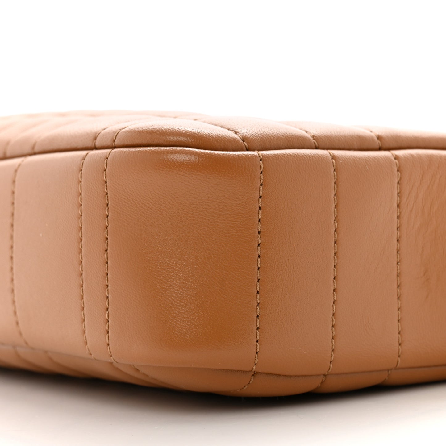Lambskin Quilted Small Lola Camera Bag Maple Brown