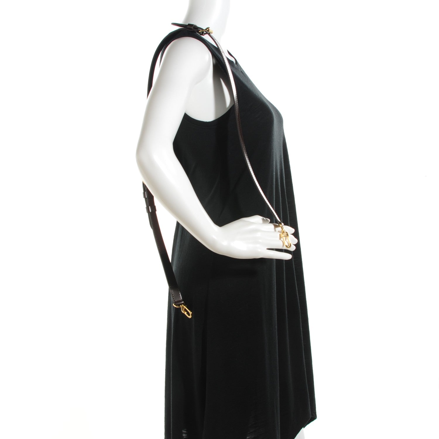 Louis Vuitton Calfskin 16mm Adjustable Shoulder Strap Brown 2 of 4