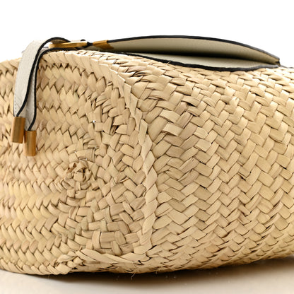 Chloe Raffia Grain Calfskin Medium Marcie Basket White 8 of 8