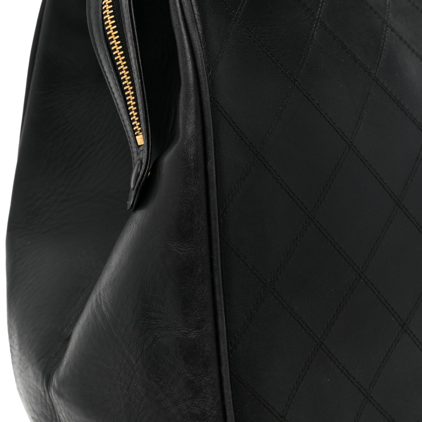 Calfskin Stitched XL Weekender Black