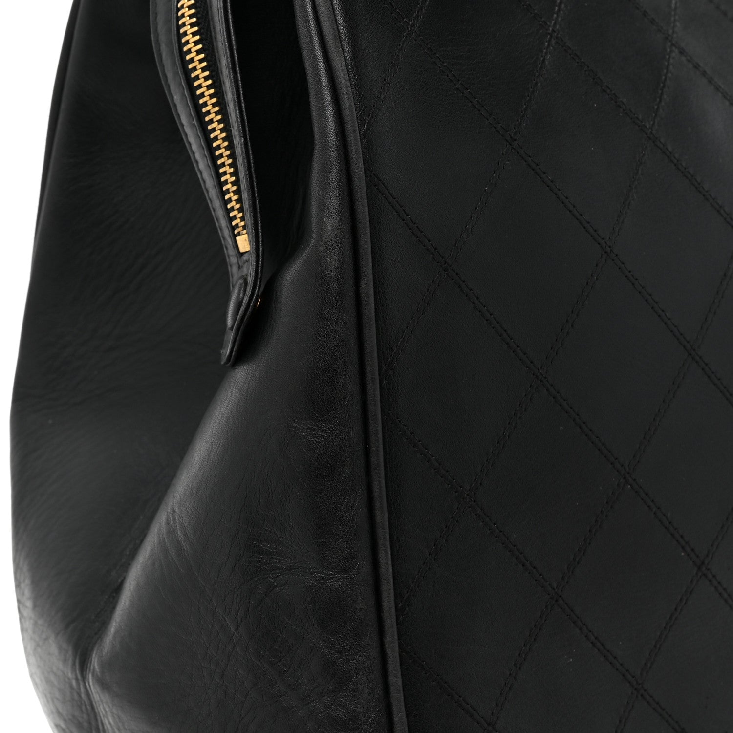 Chanel Calfskin Stitched XL Weekender Black 17 of 18