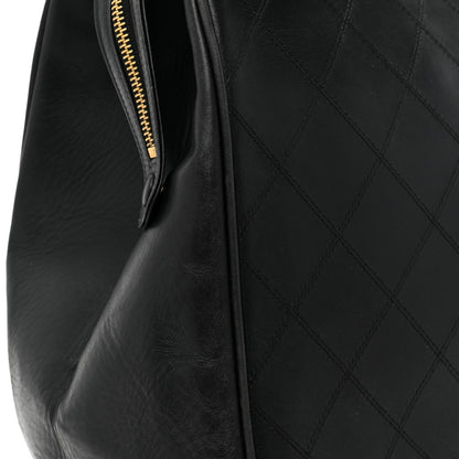 Chanel Calfskin Stitched XL Weekender Black 17 of 18