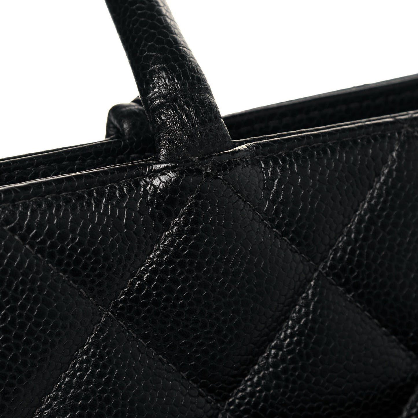 Caviar Quilted Medallion Tote Black