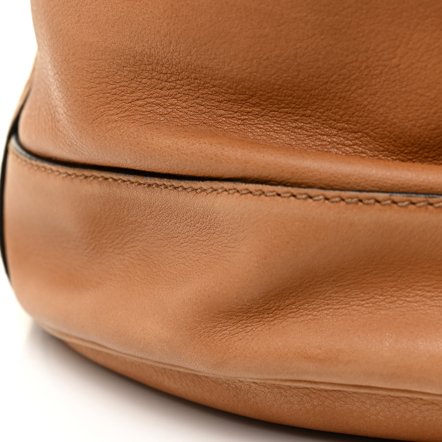 Soft Washed Calfskin Sling Duffle Biscotto