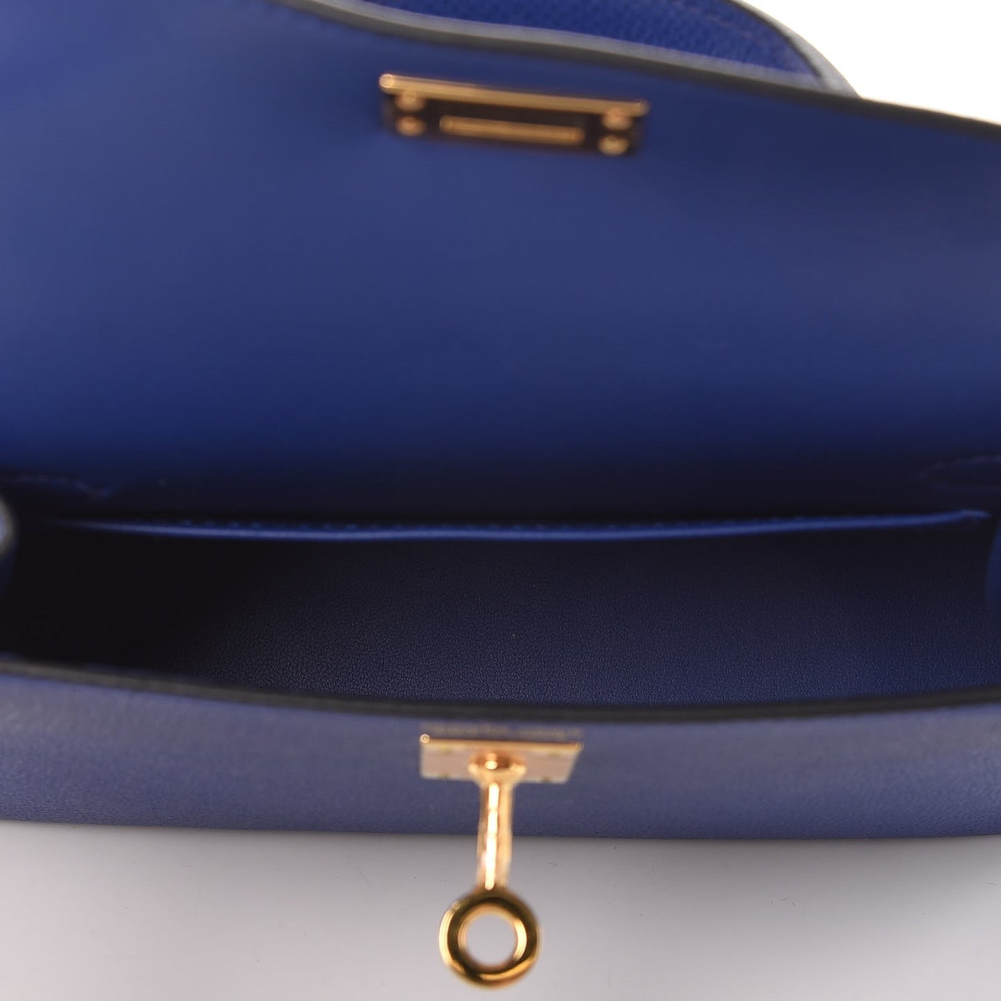 Epsom Mini Kelly Sellier 20 Bleu Electrique