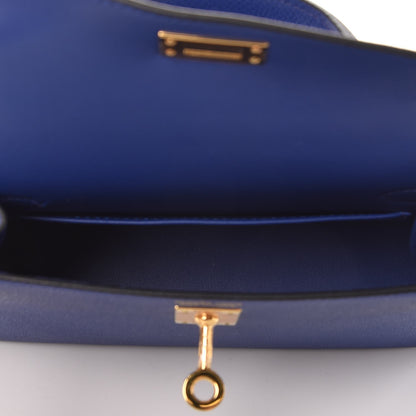 Hermes Epsom Mini Kelly Sellier 20 Bleu Electrique 7 of 25