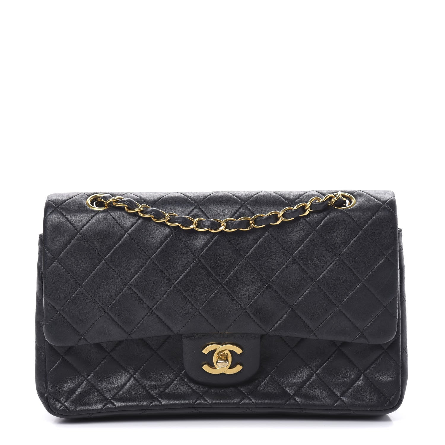 Chanel Lambskin Quilted Medium Double Flap Navy 1 of 19