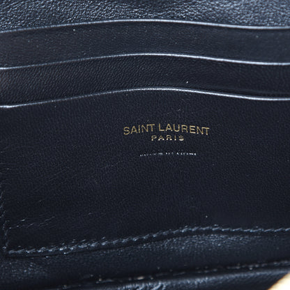 Saint Laurent Grain De Poudre Matelasse Monogram Mini Lou Camera Bag Dark Beige 5 of 10