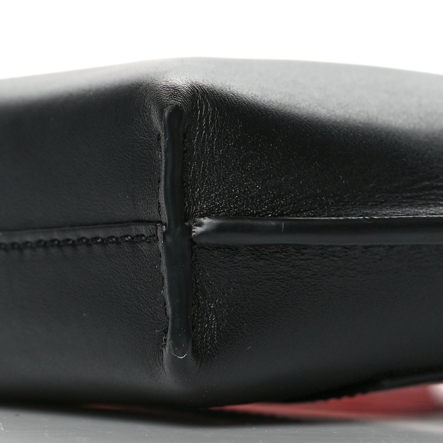Smooth Calfskin Mini Gate Pocket Black Orange