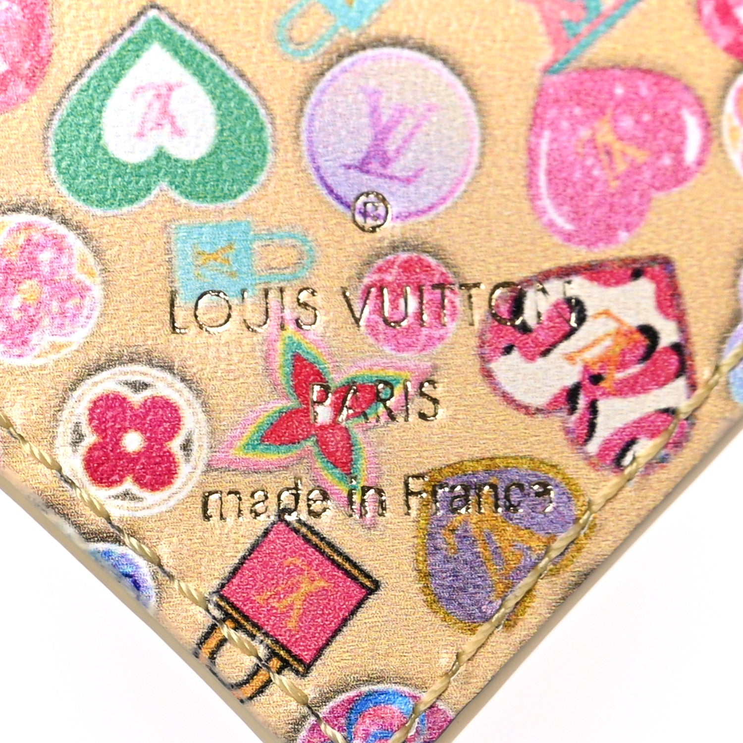Louis Vuitton Vernis Degrade Love Lock Heart Key Holder Bag Charm Yellow 3 of 3