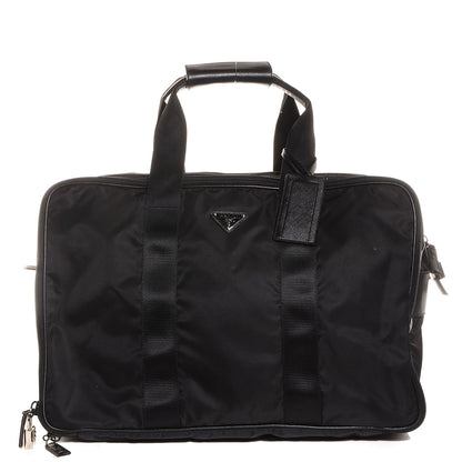 Prada Tessuto Nylon Saffiano Viaggio Carry On Travel Bag Black 1 of 10