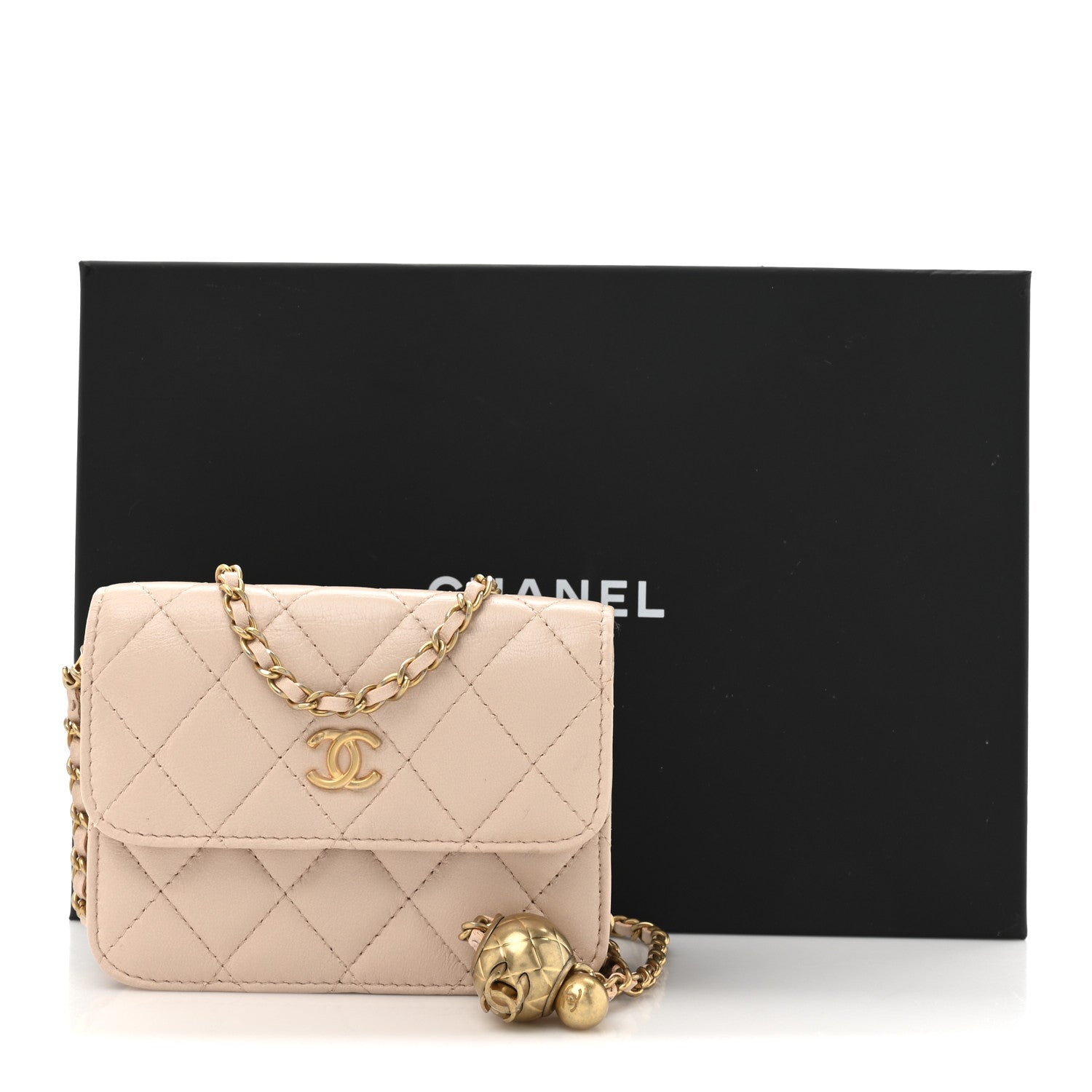 Chanel Lambskin Quilted Pearl Crush Clutch With Chain Light Pink 11 of 11
