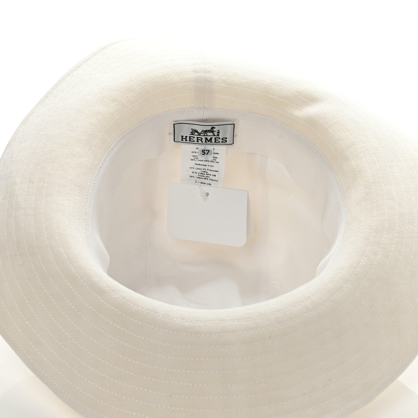 Linen Colette Hat 57 Warm White