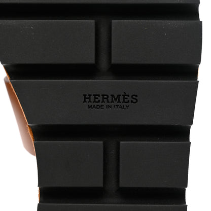 Hermes Calfskin Suede Eze 30 Sandals 38 Naturel 6 of 8