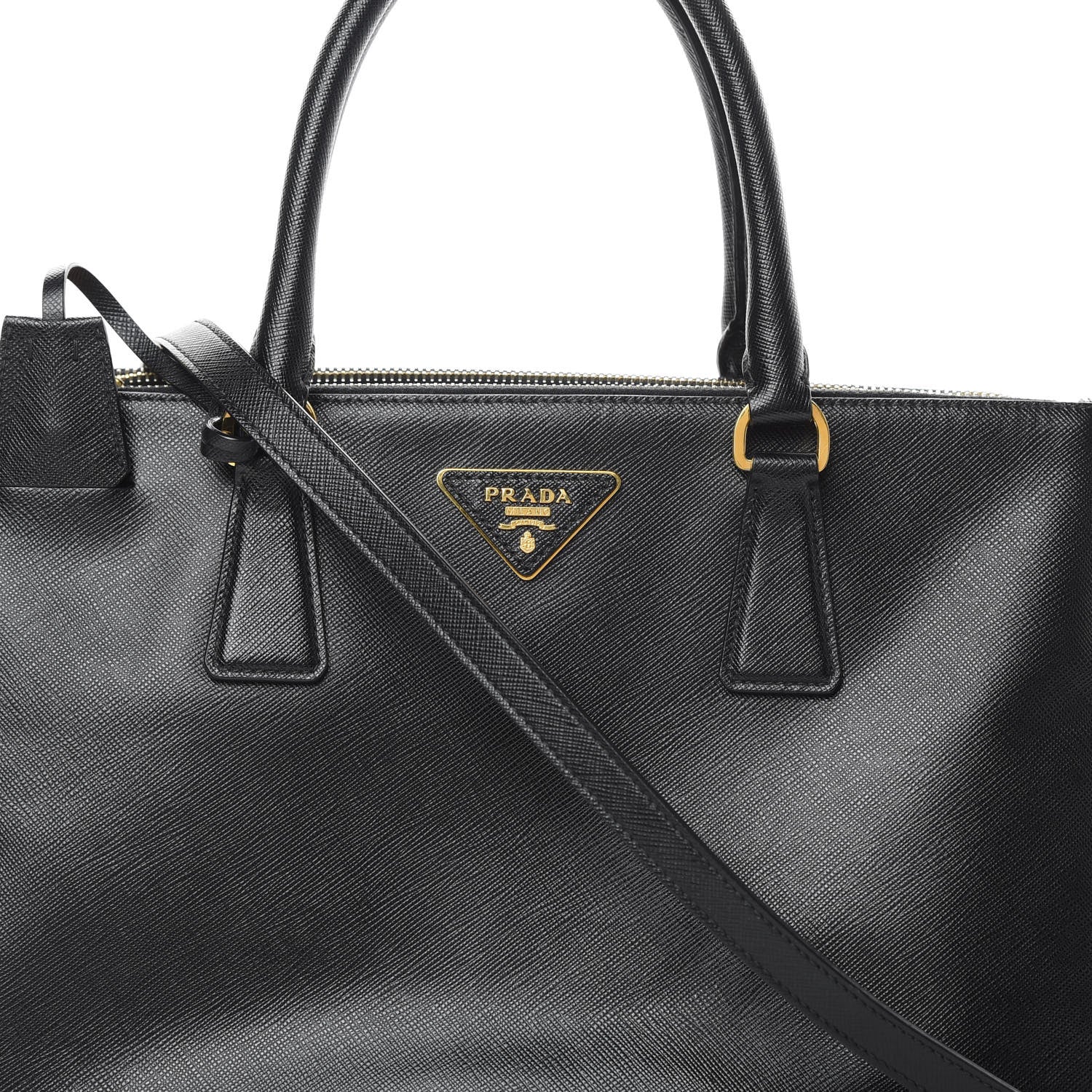 Prada Saffiano Medium Galleria Double Zip Tote Black 11 of 17