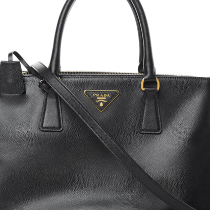 Prada Saffiano Medium Galleria Double Zip Tote Black 11 of 17