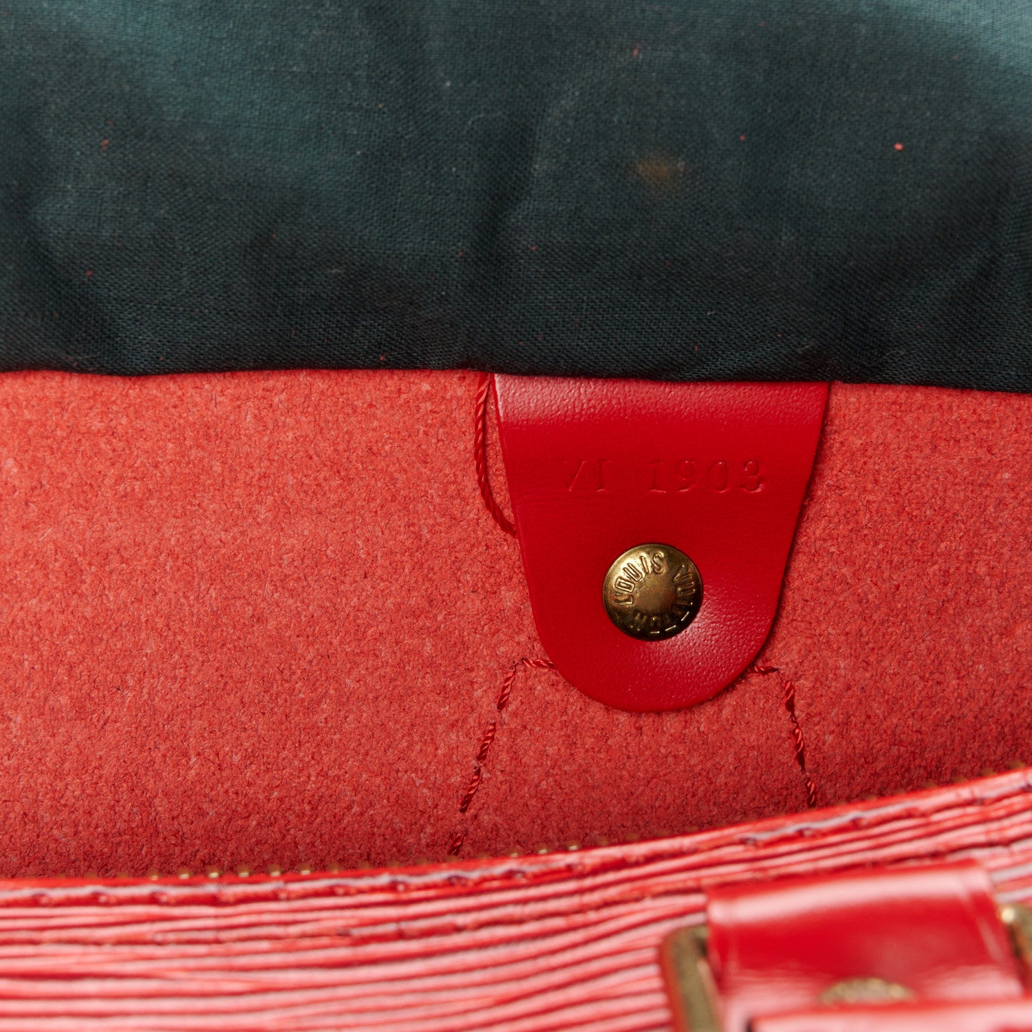 Louis Vuitton Epi Speedy 25 Castillan Red 7 of 12