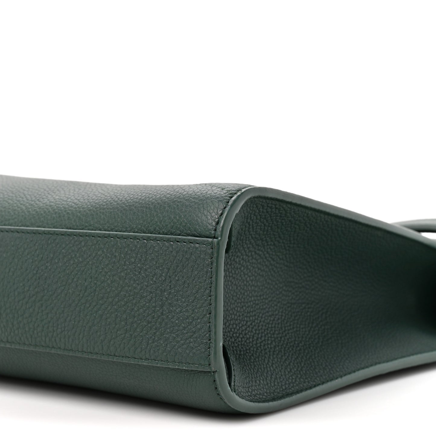 Calfskin Mens Hug Briefcase Moss Green